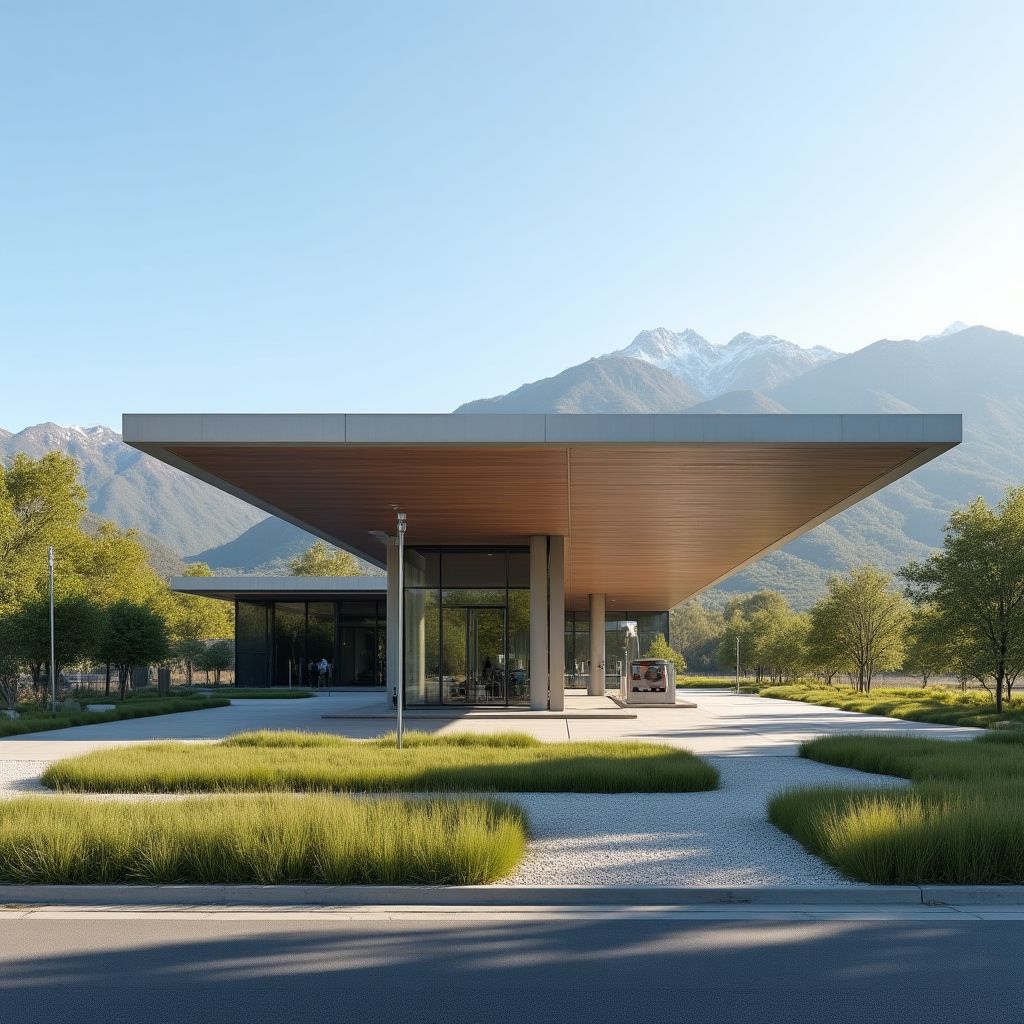 Estación de servicio modernizada en Mendoza